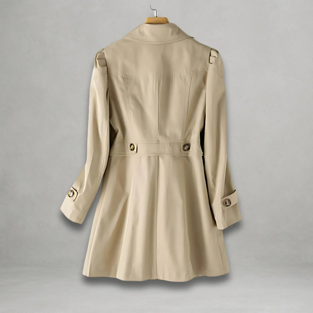 Women's Single-Breasted Mid-Length Trench Coat
