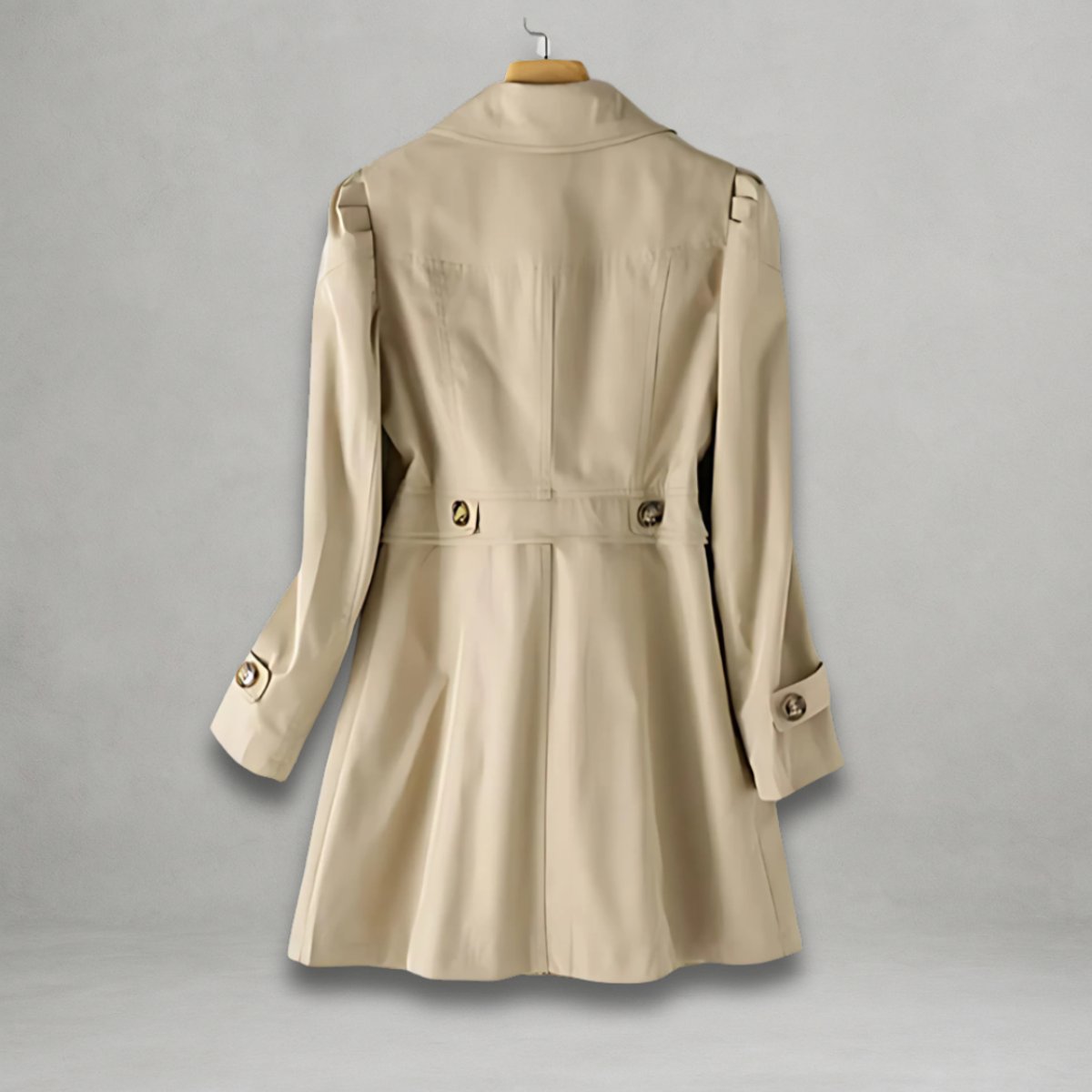 Women's Single-Breasted Mid-Length Trench Coat
