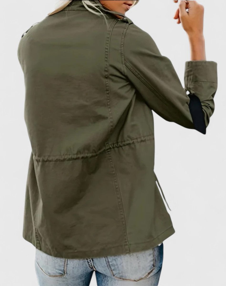 Women's Lightweight Utility Jacket with Drawstring Waist