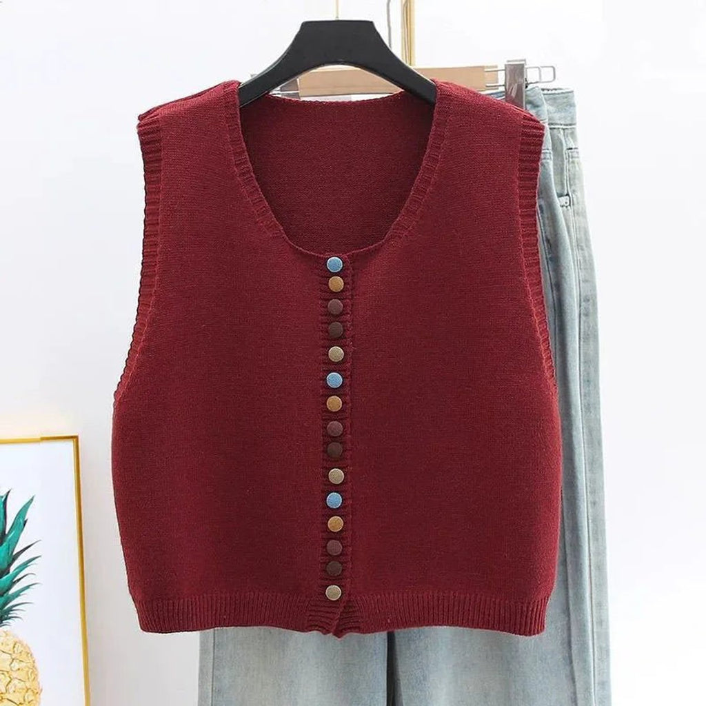 Women's Sleeveless Knit Sweater Vest