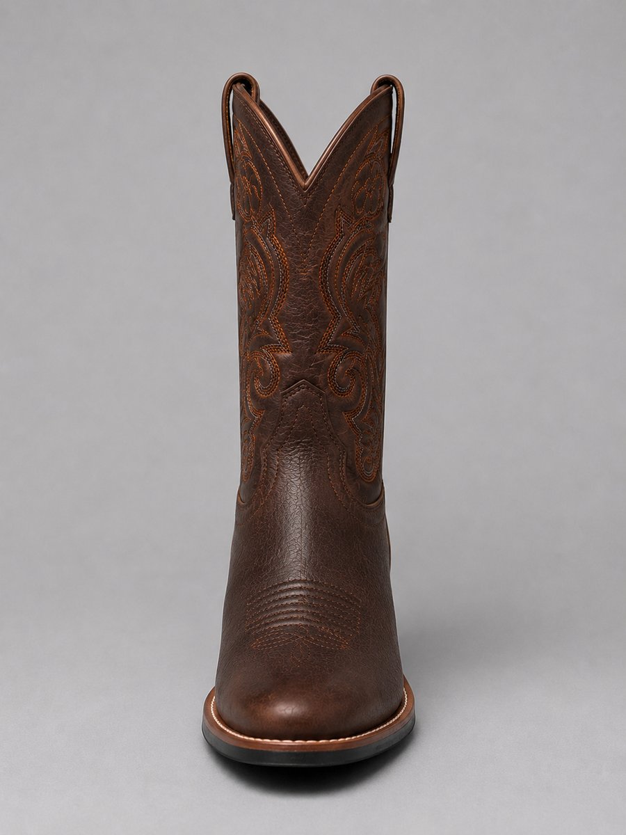 Women's Embroidered Leather Western Ankle Boots