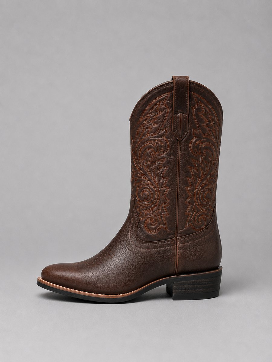 Women's Embroidered Leather Western Ankle Boots