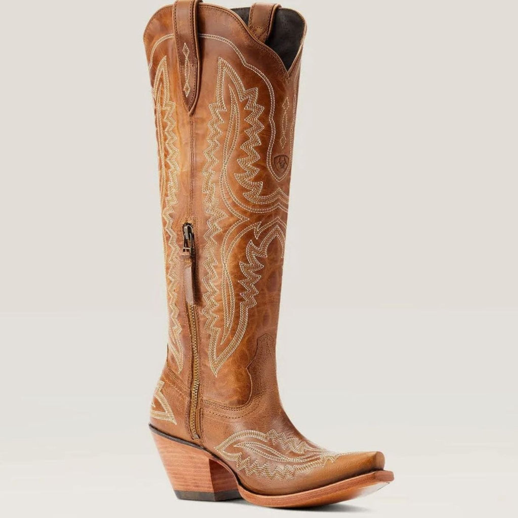 Women's Embroidered Knee-High Western Cowboy Boots