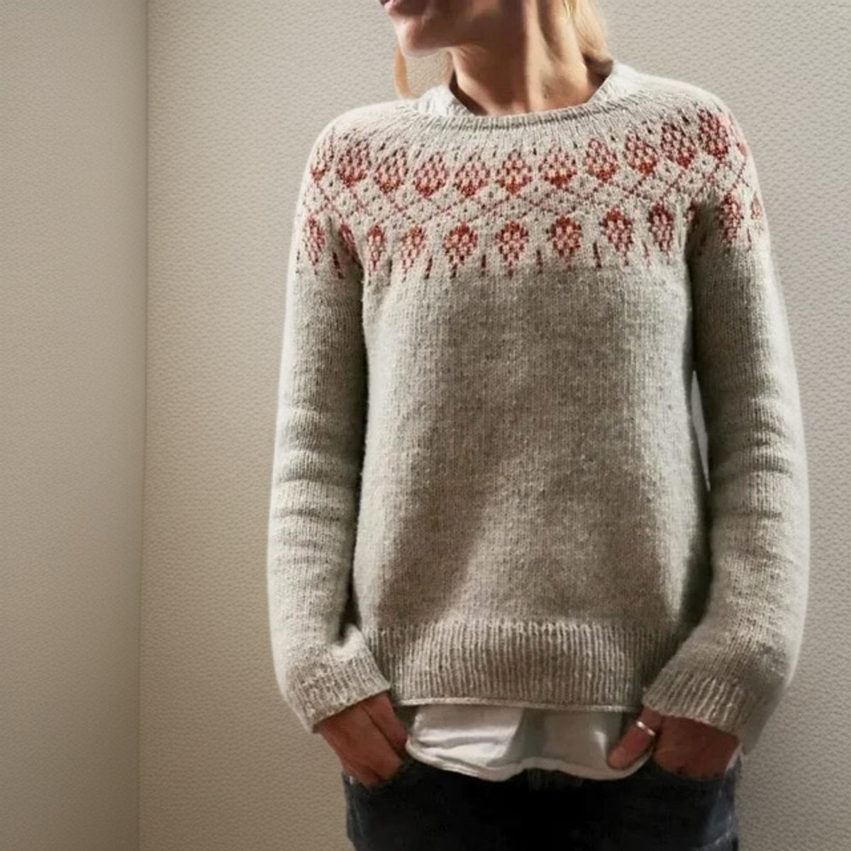 Women's Icelandic Fair Isle Crewneck Sweater