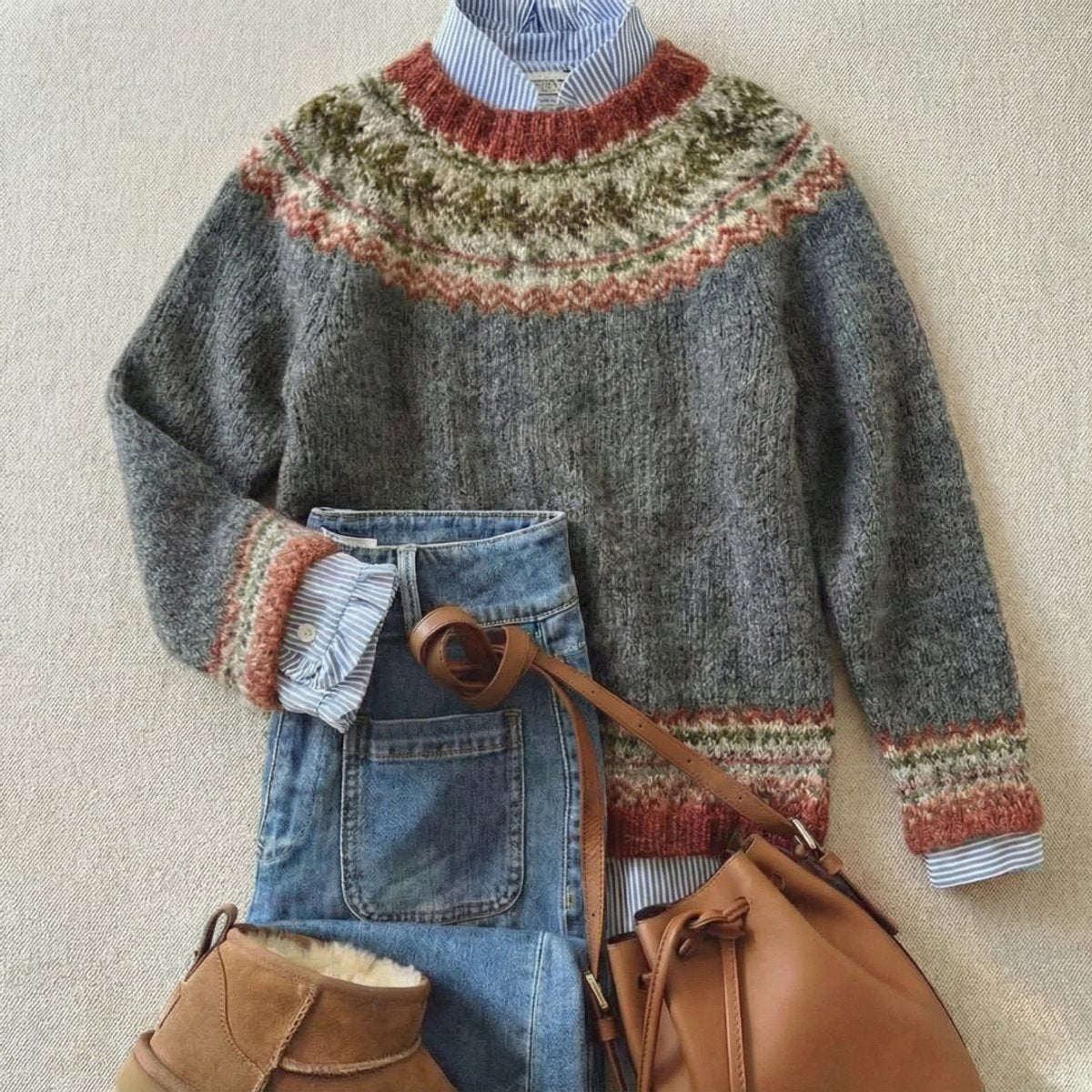 Women's Fair Isle Nordic Knit Sweater