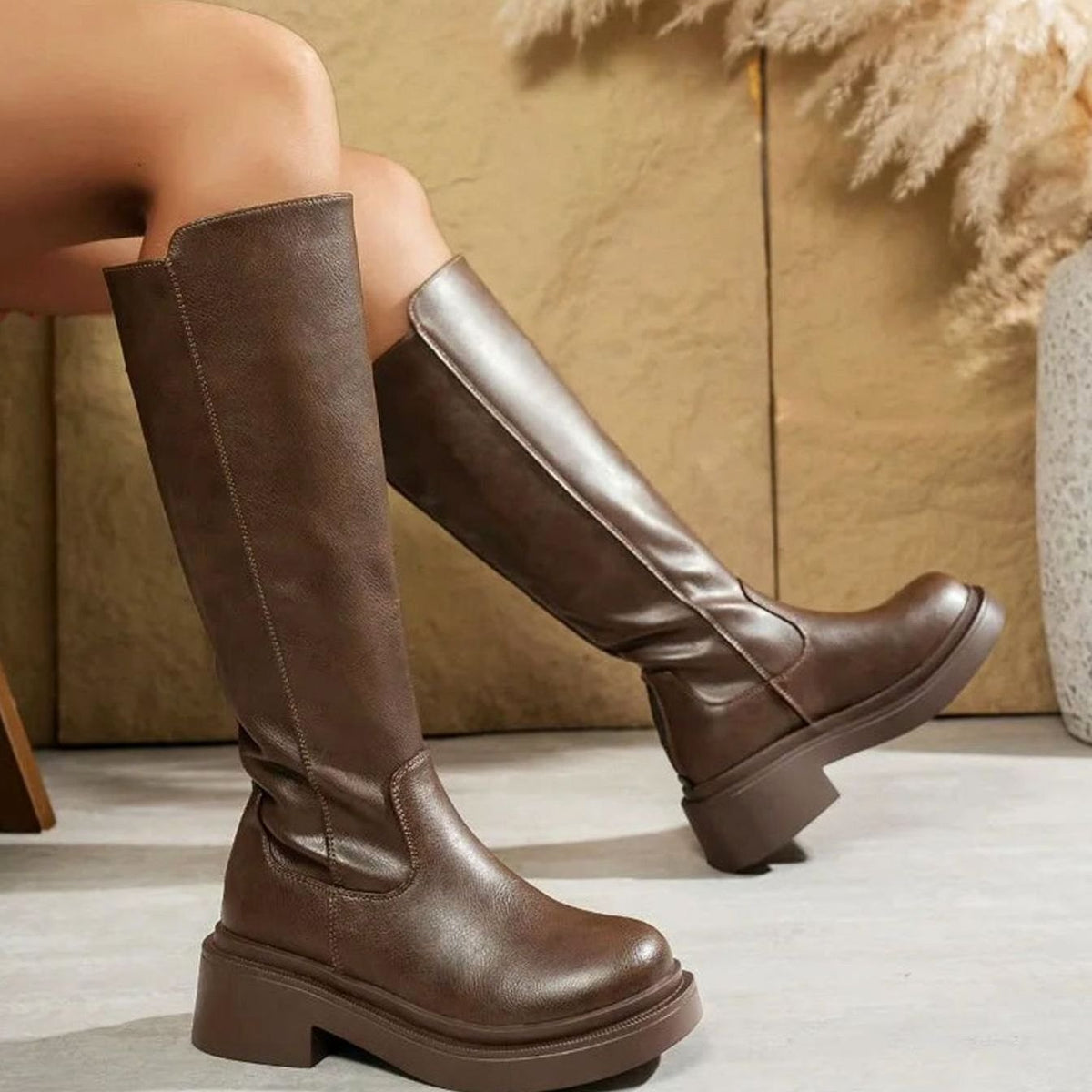 Women's Chunky Platform Knee-High Boots