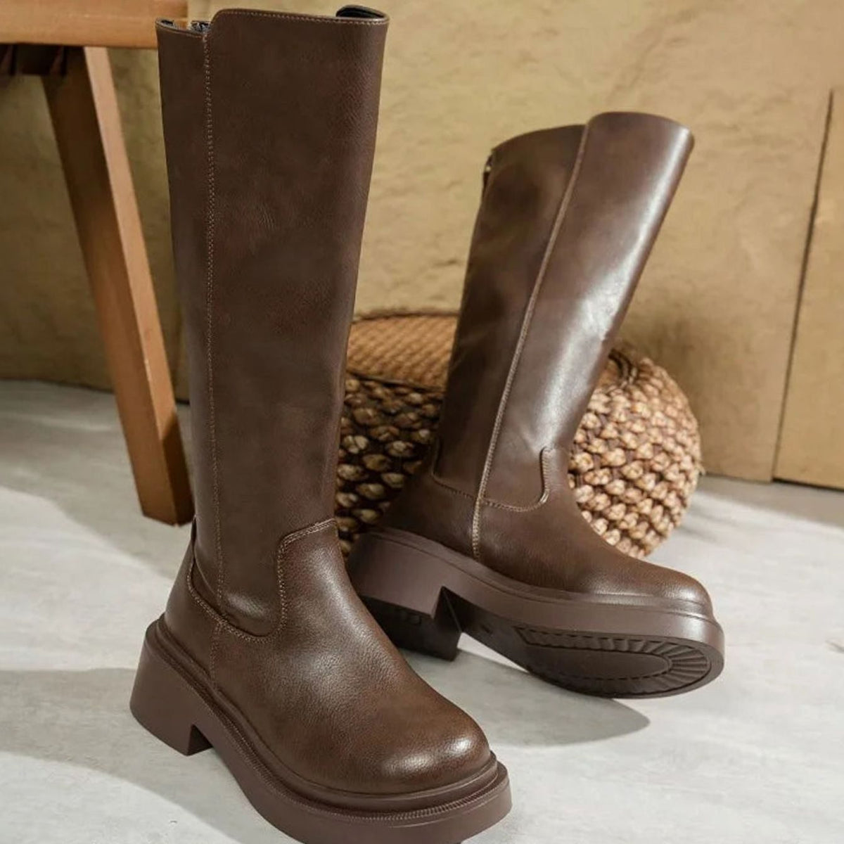 Women's Chunky Platform Knee-High Boots