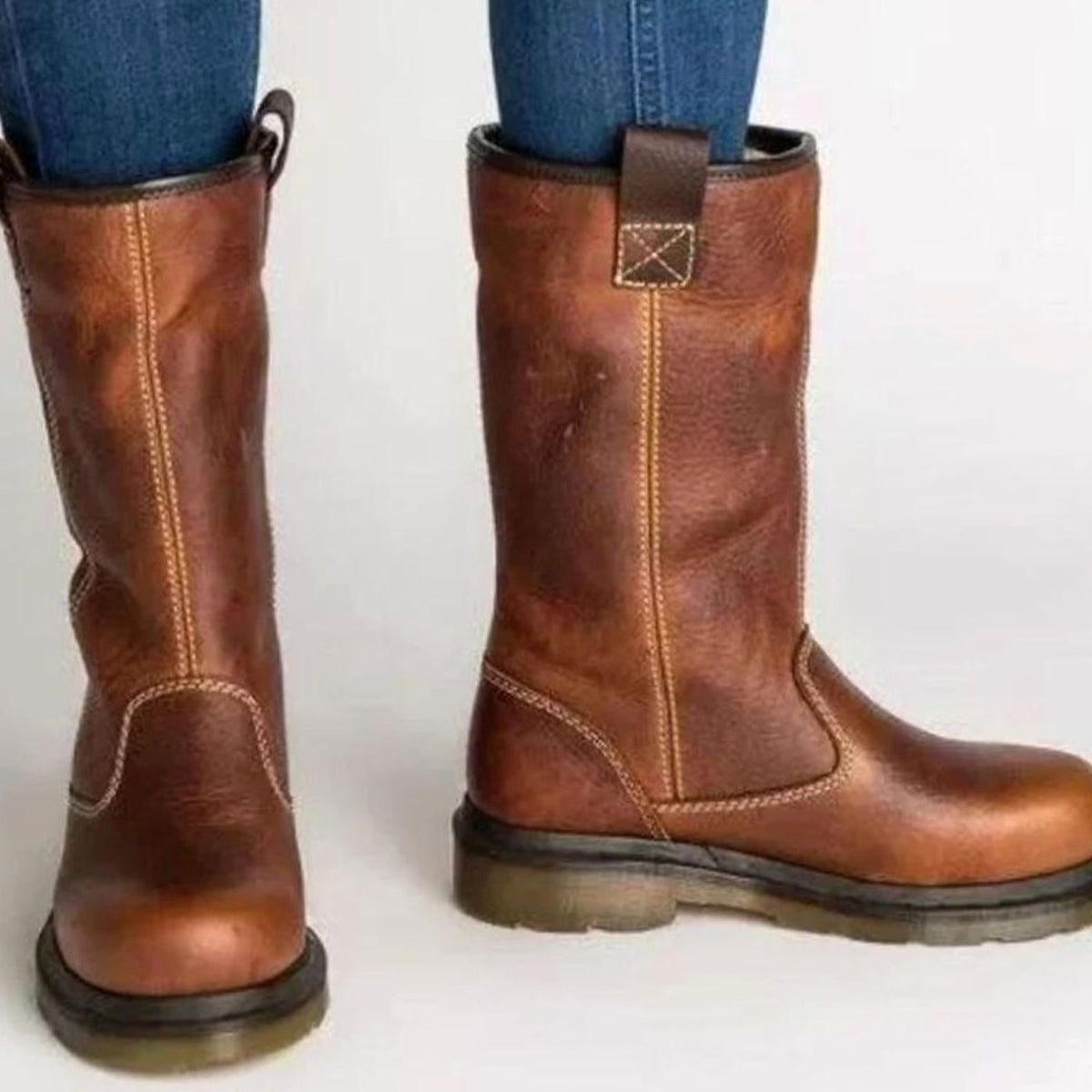 Women's Sherpa-Lined Slip-On Winter Boots