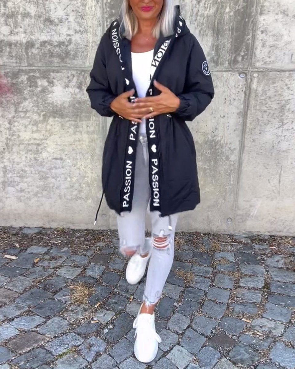 Women's Hooded Midi Parka Coat