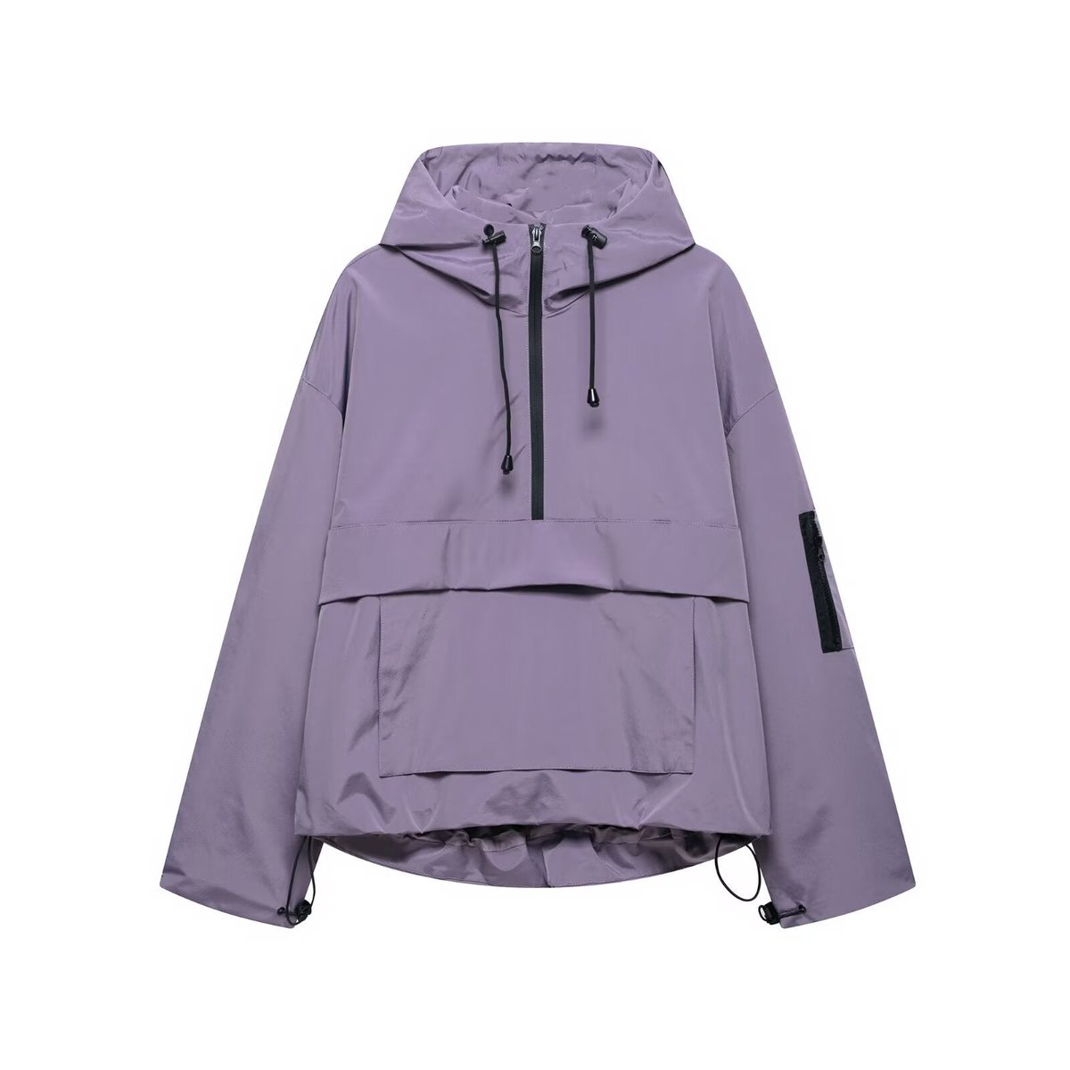 Women's Quilted Half-Zip Anorak Jacket - Purple