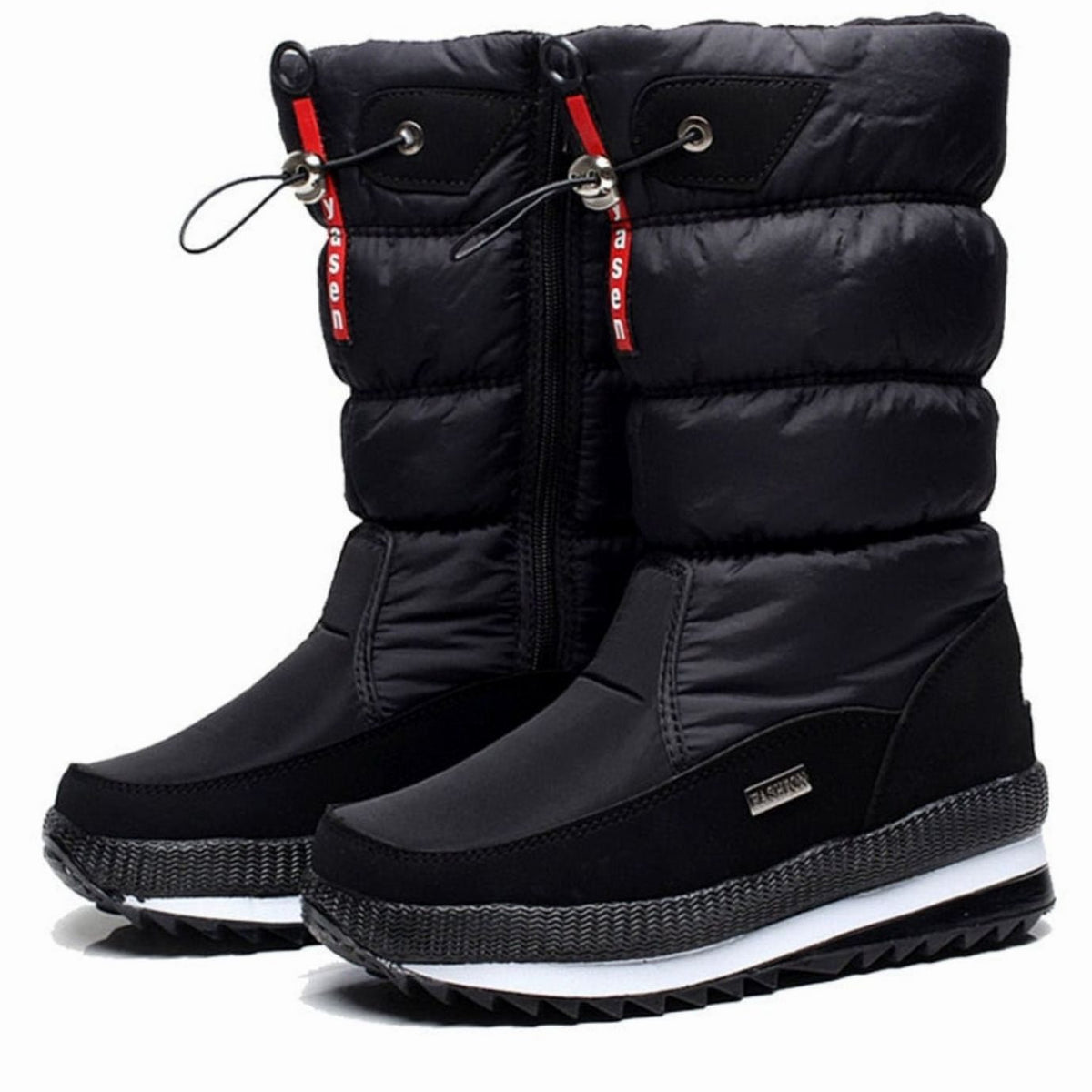Women's Insulated Mid-Calf Zipper Snow Boots - Pink