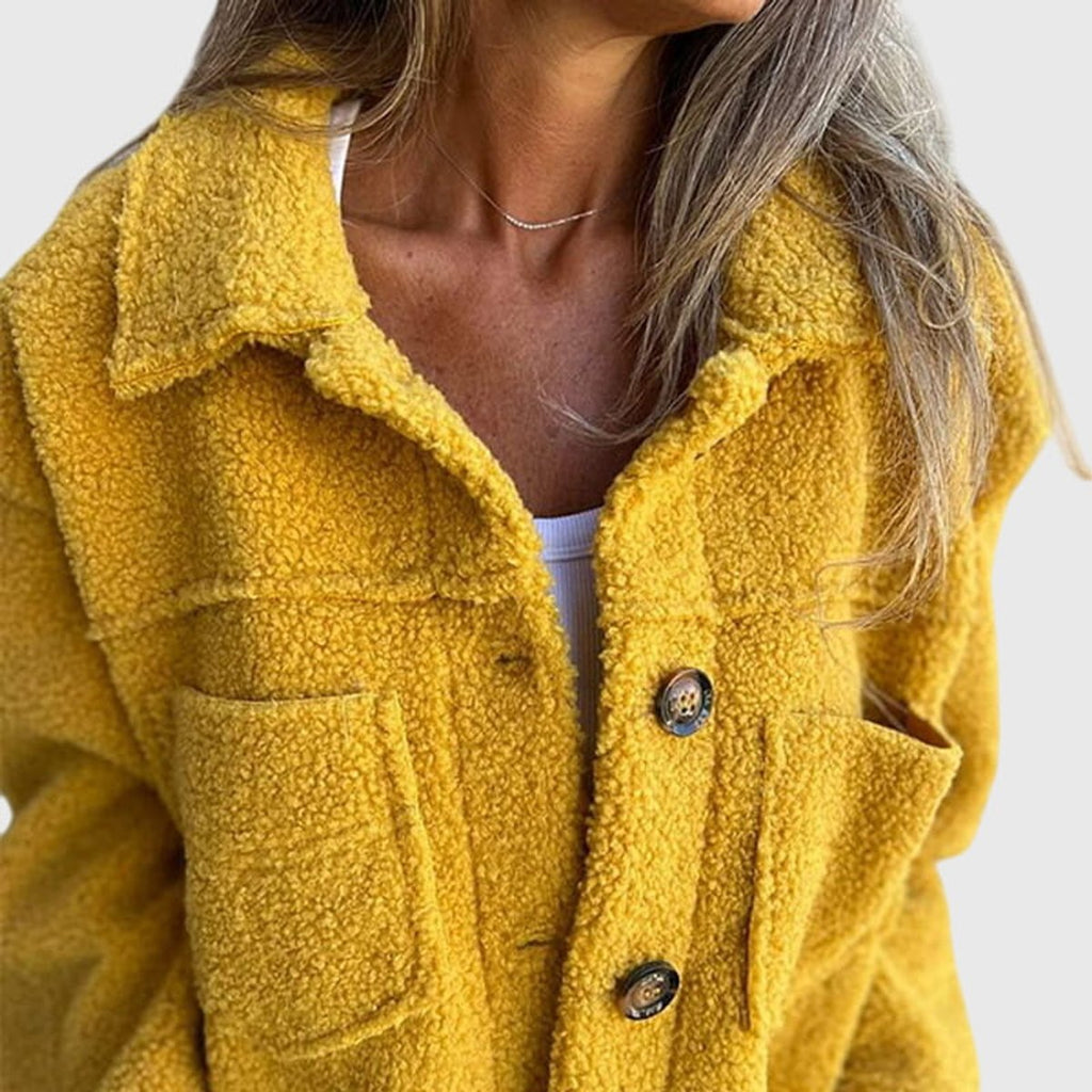 Women's Sherpa Fleece Button-Front Jacket