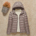Women's Lightweight Packable Puffer Jacket - Taupe