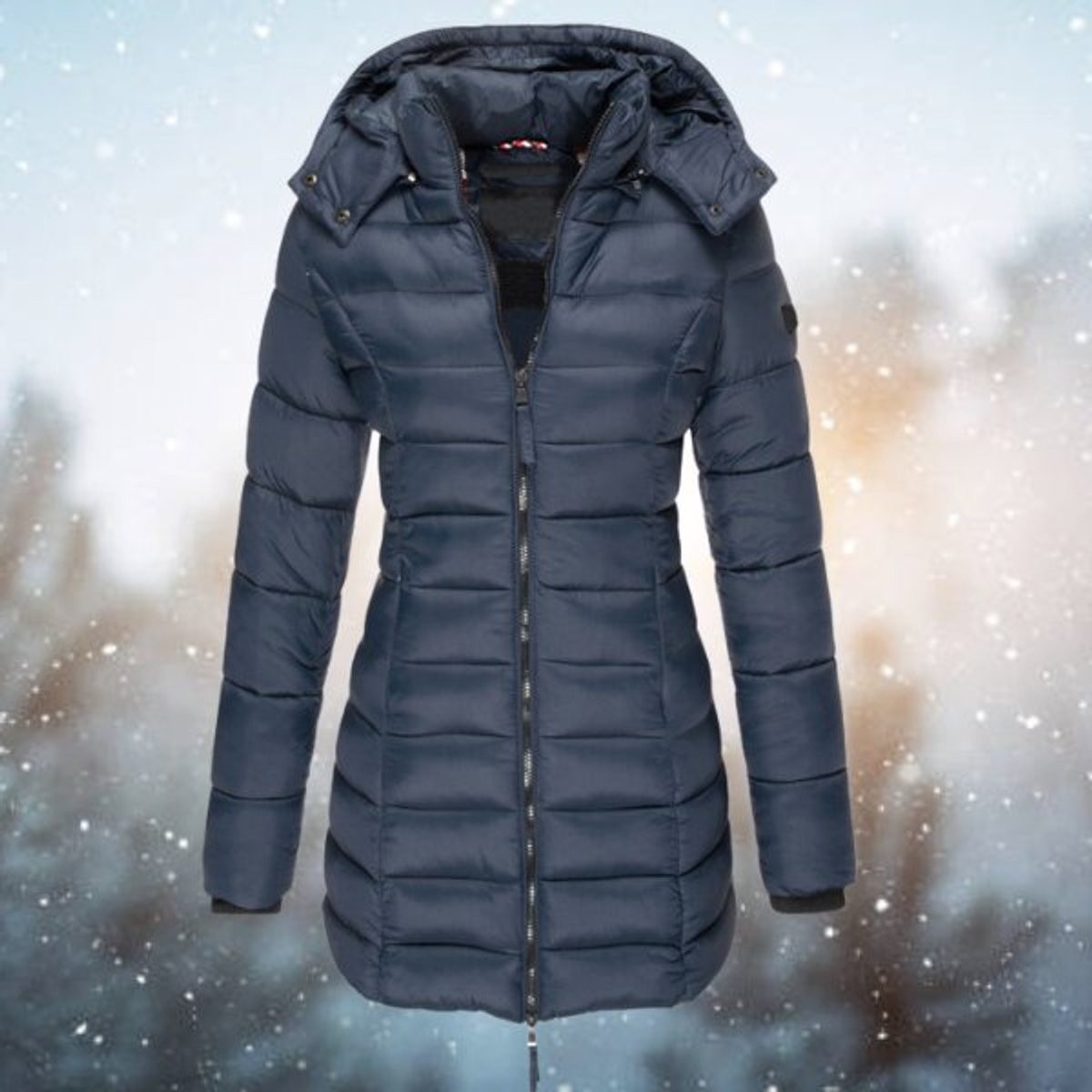 Women's Long Hooded Puffer Jacket