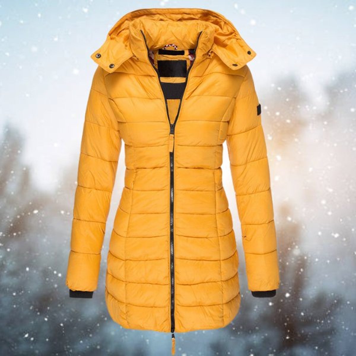 Women's Long Hooded Puffer Jacket