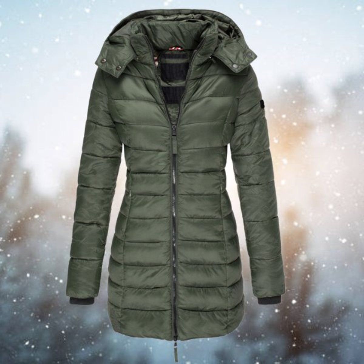 Women's Long Hooded Puffer Jacket