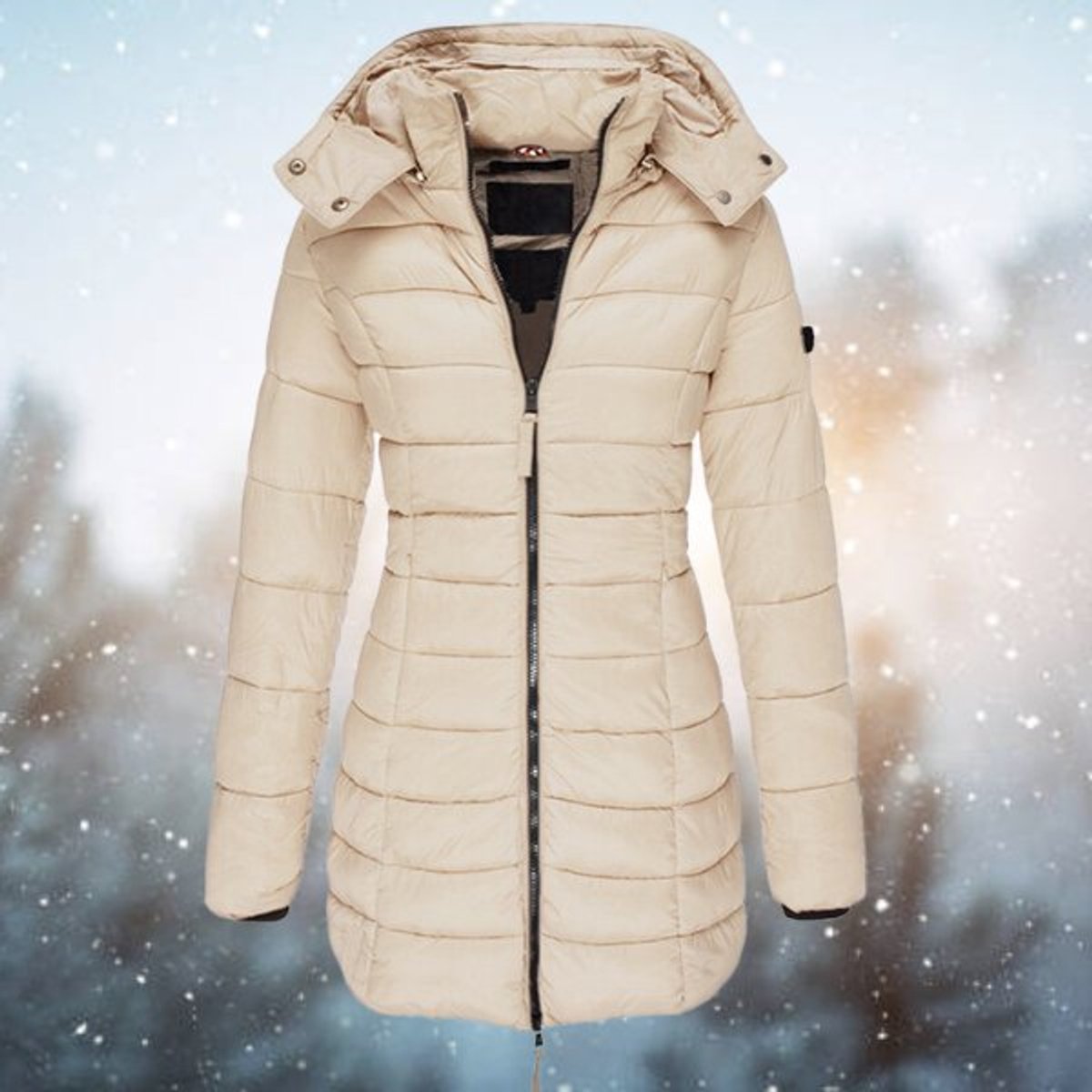 Women's Long Hooded Puffer Jacket