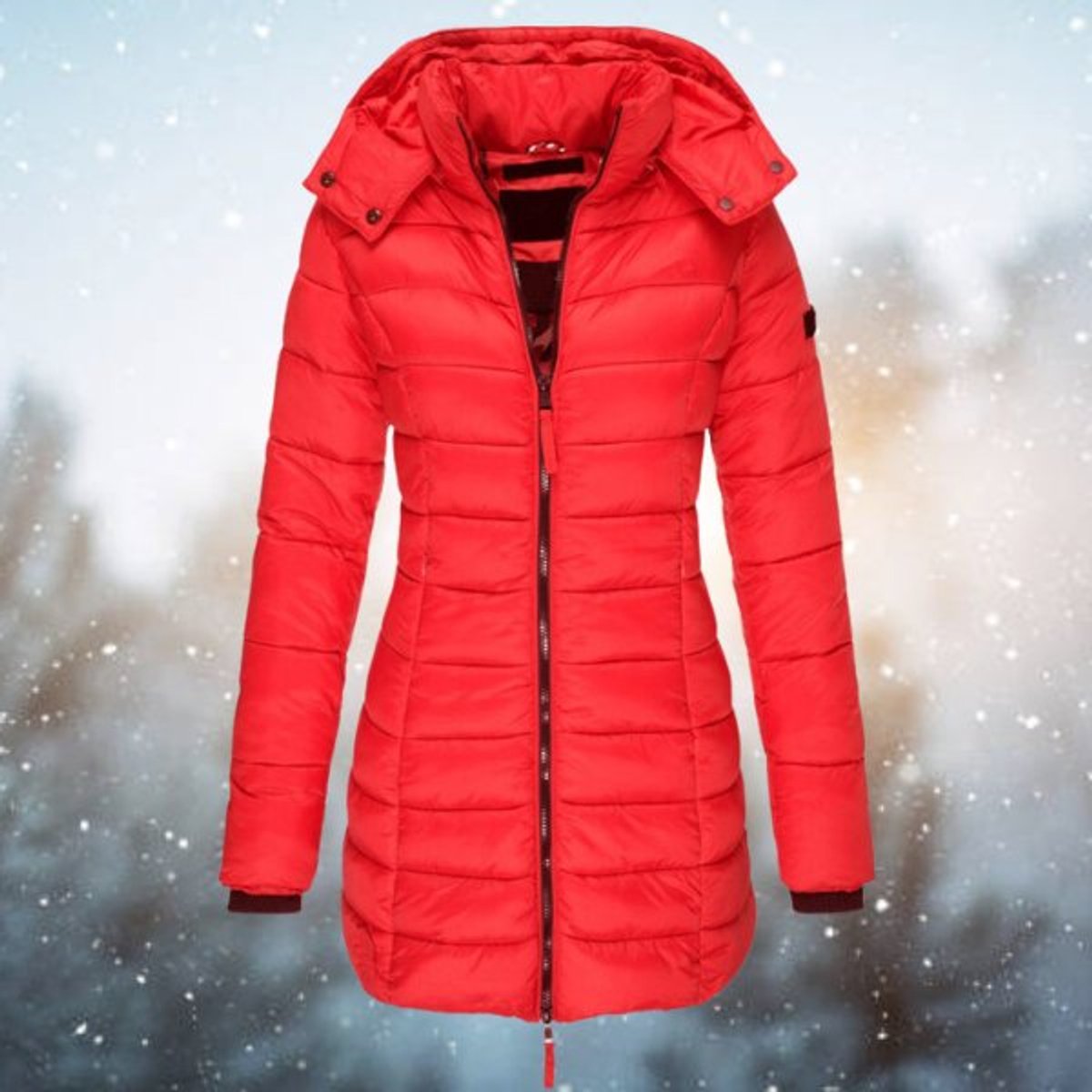 Women's Long Hooded Puffer Jacket