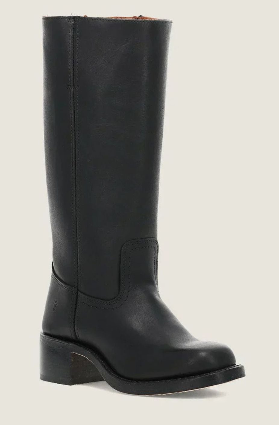 Women's Stacked-Heel Leather Western Boots