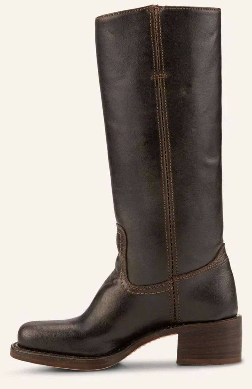 Women's Stacked-Heel Leather Western Boots