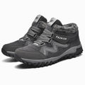 Women's Orthopedic Faux Fur Lace-Up Winter Sneaker Boots - Gray