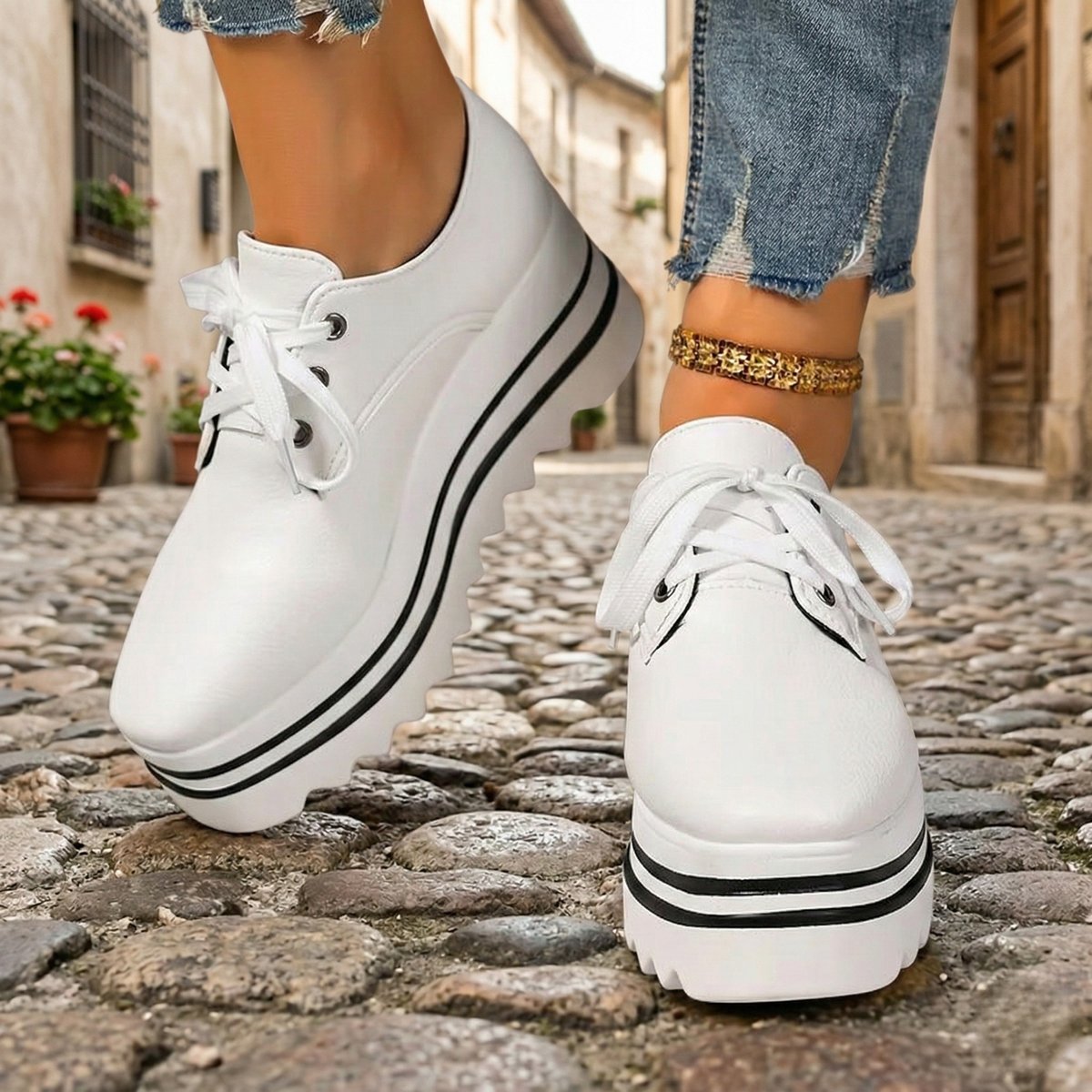 Women's Orthopedic Platform Lace-Up Oxford Boots