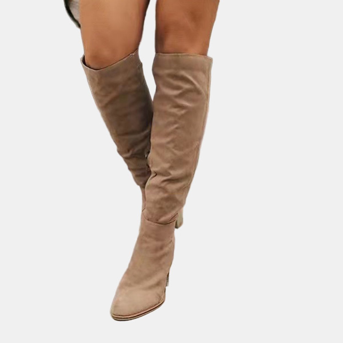 Women's Over-the-Knee Block-Heel Stretch Ankle Boots
