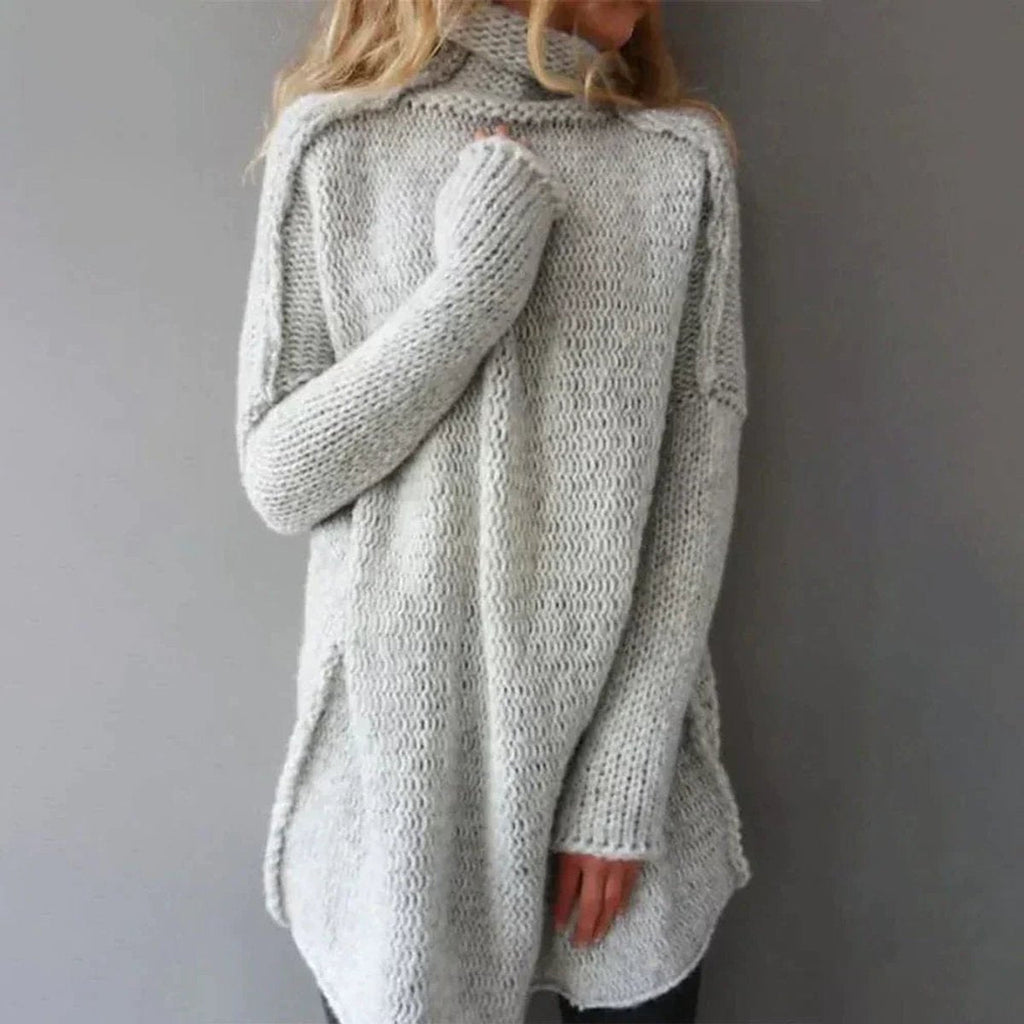 Women's Oversized Chunky Knit Turtleneck Sweater