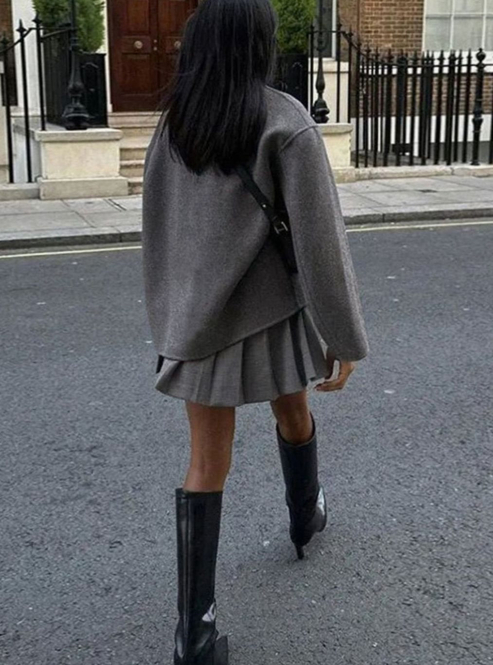 Women's Oversized Double-Breasted Hip-Length Coat