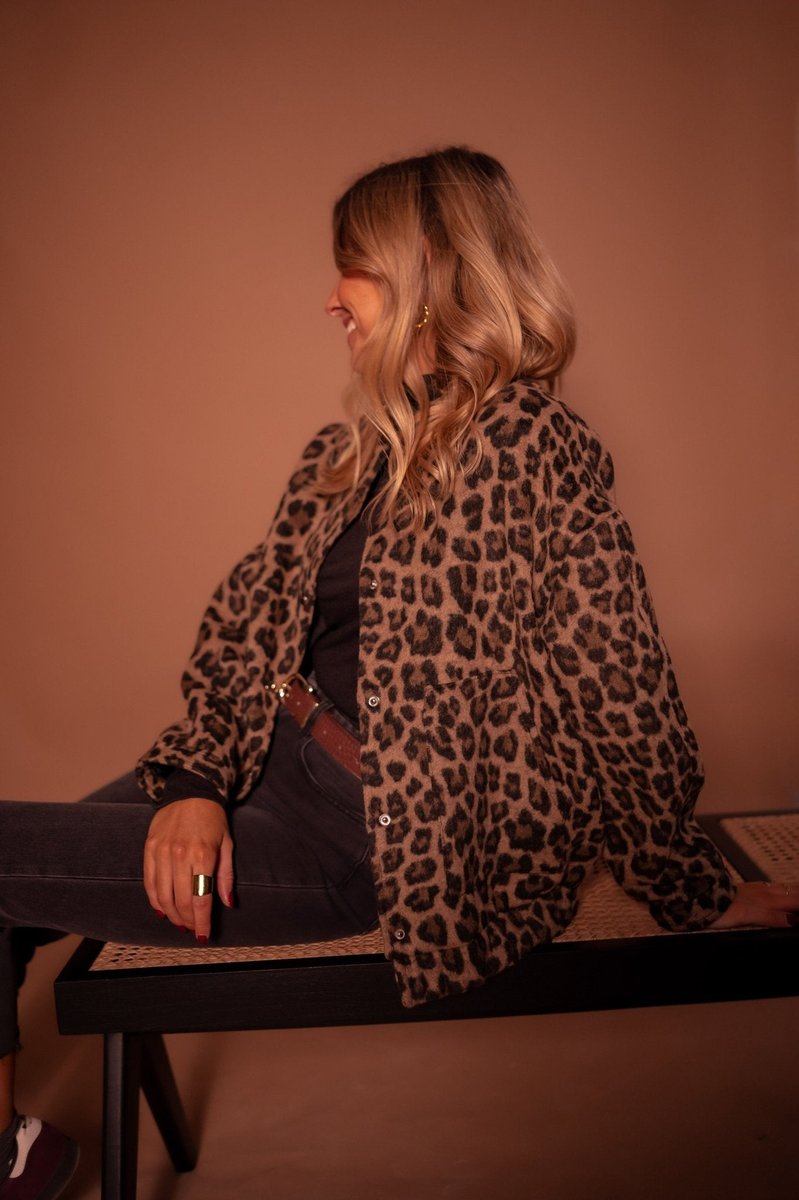 Women's Leopard Print Quilted Jacket
