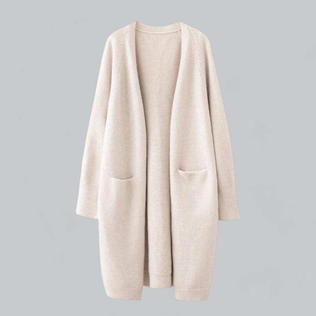 Women's Oversized Long Open-Front Knit Cardigan