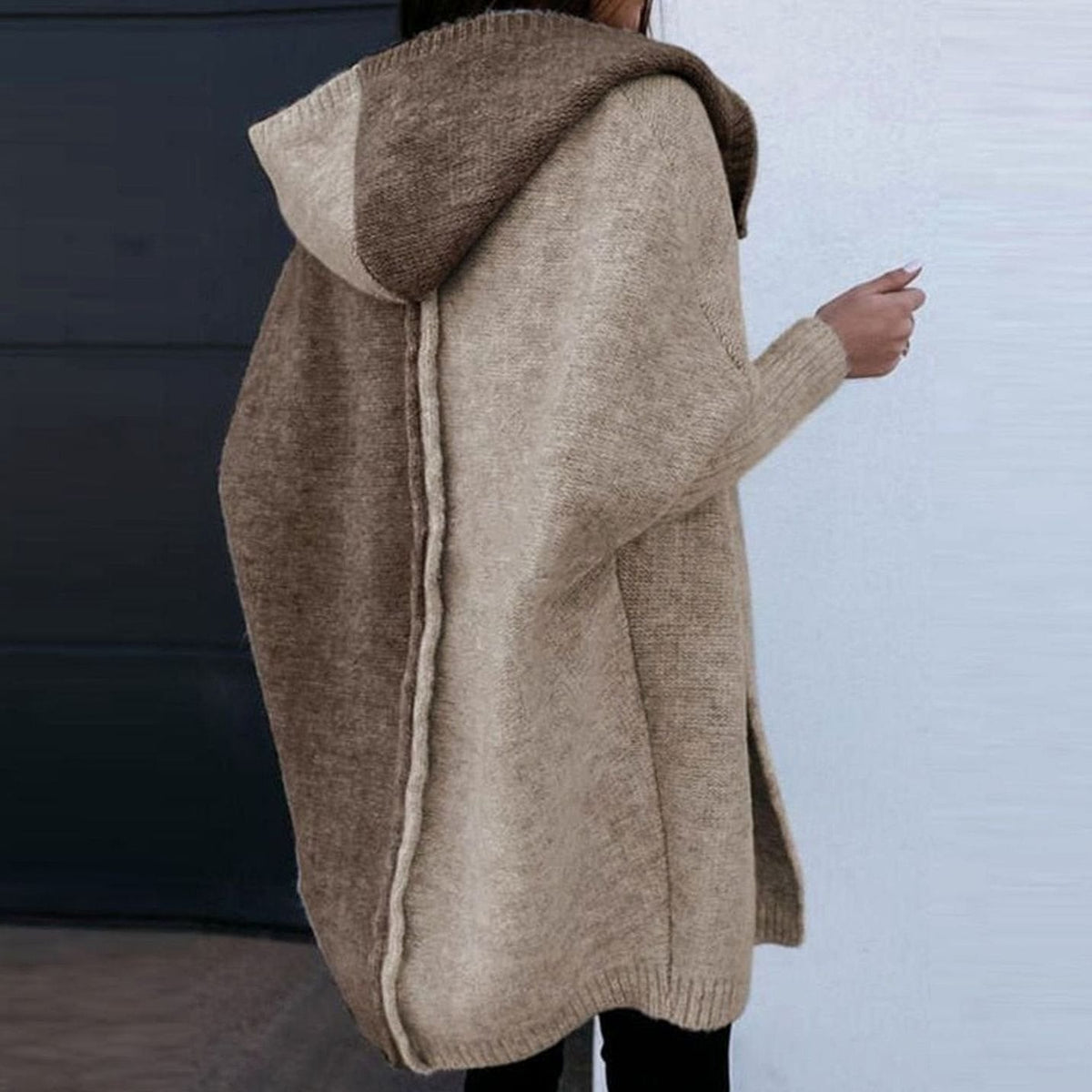 Women's Oversized Longline Open-Front Cardigan