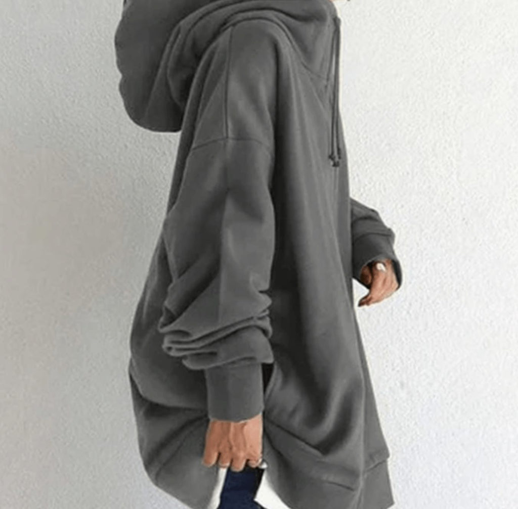 Women's Oversized Longline Full-Zip Hoodie