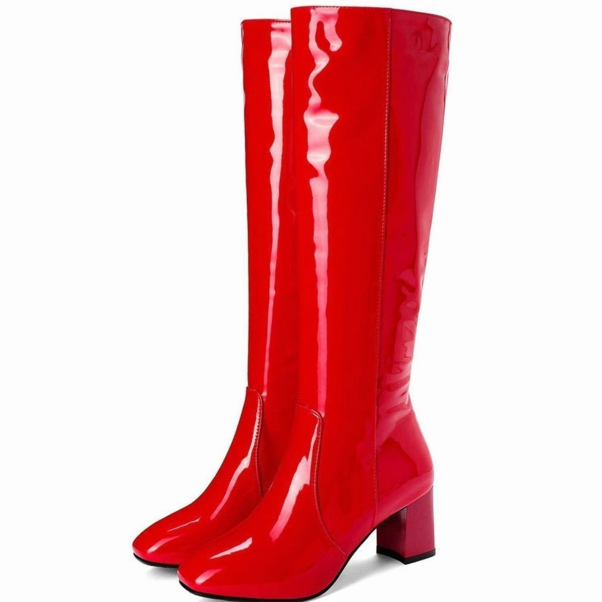 Women's High-Gloss Patent Knee-High Boots