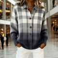 Women's Buffalo Plaid Ombre Button-Front Cardigan - Multicolor