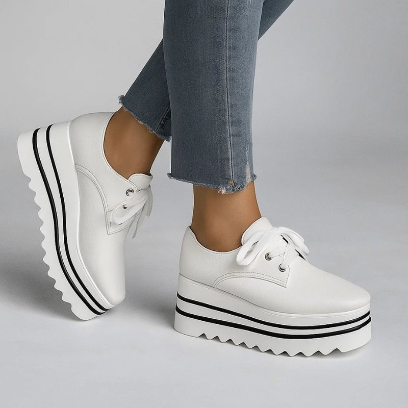 Women's Lace-Up Platform Oxford Sneakers
