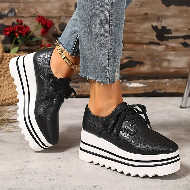 Women's Lace-Up Platform Oxford Sneakers