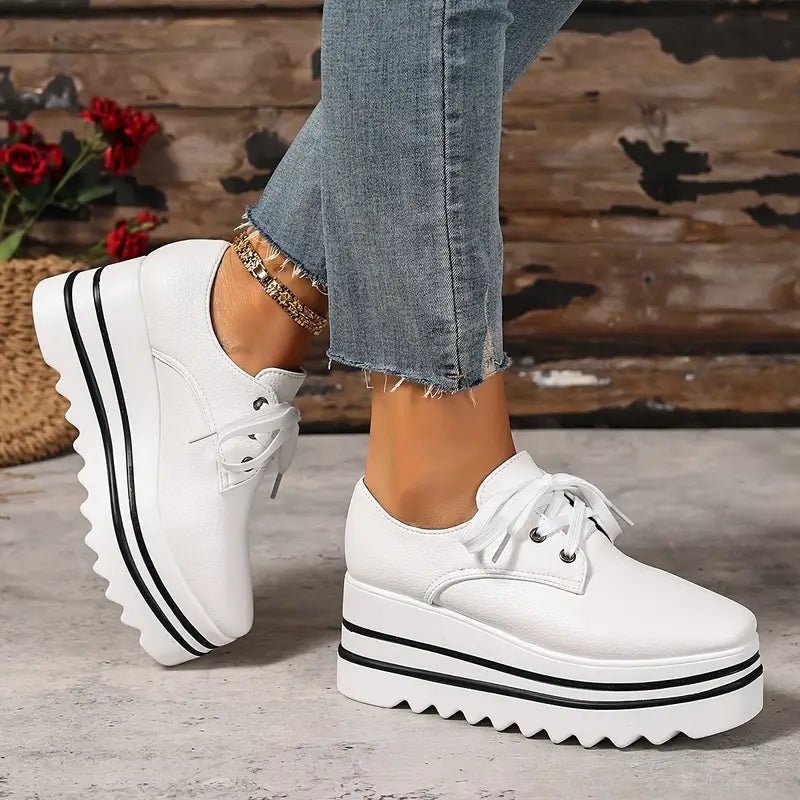 Women's Lace-Up Platform Oxford Sneakers