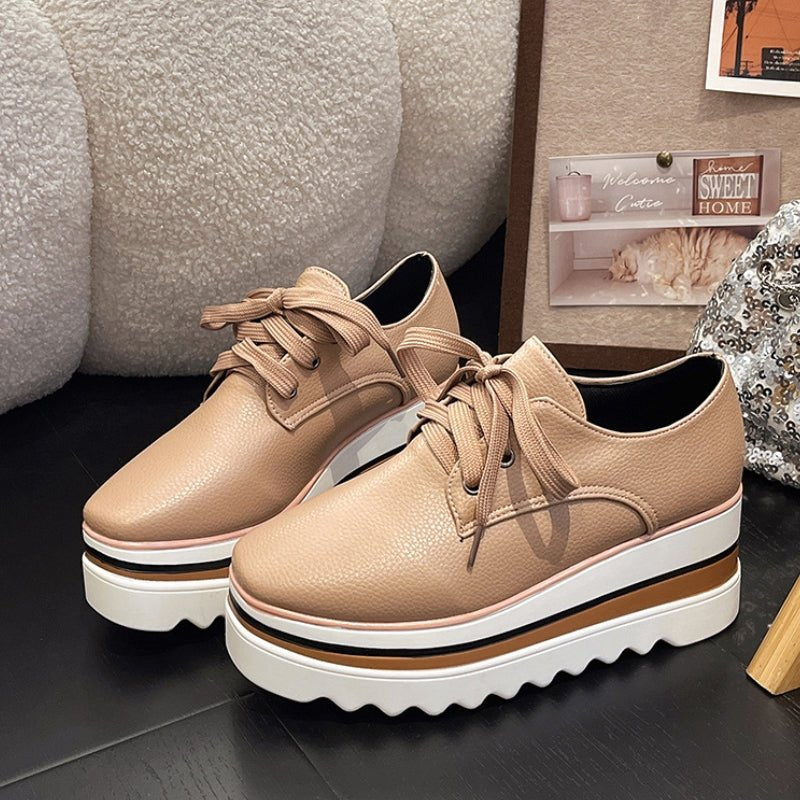 Women's Lace-Up Platform Oxford Sneakers