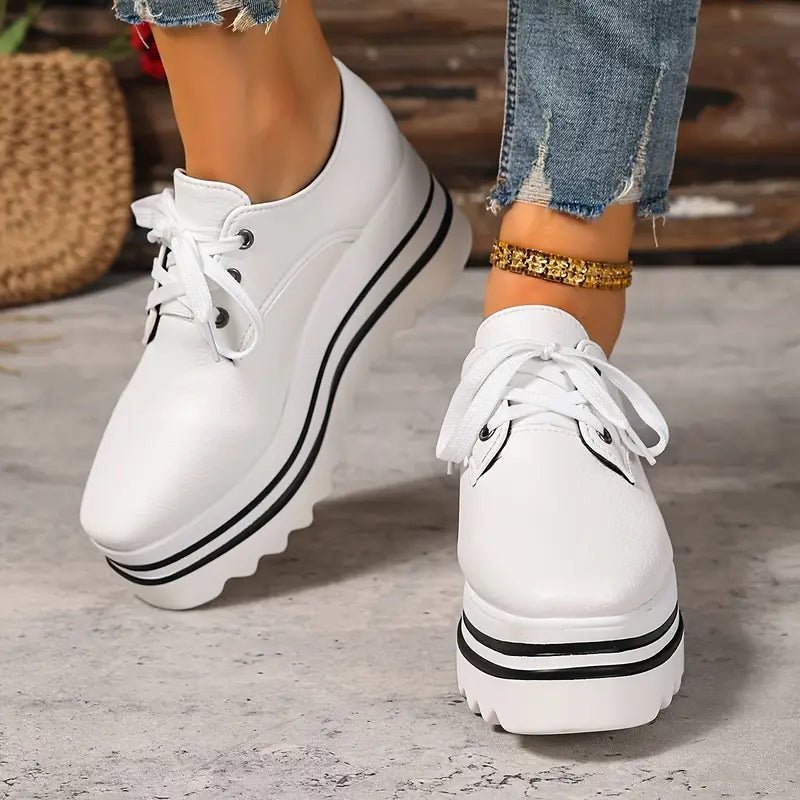 Women's Lace-Up Platform Oxford Sneakers