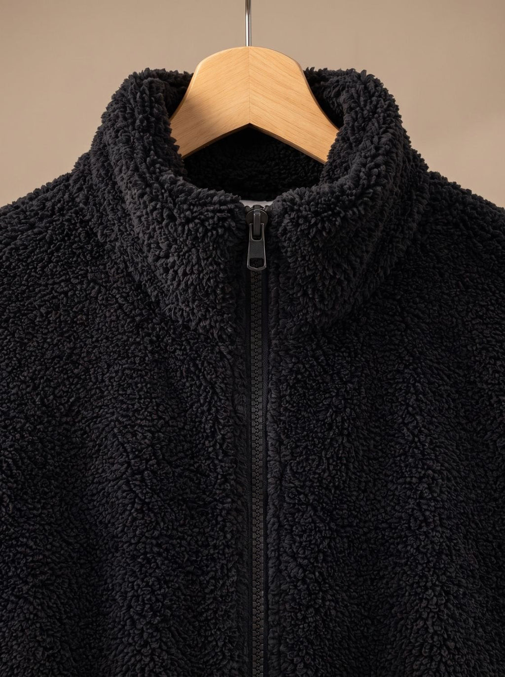 Women's Plush Fleece Full-Zip Jacket with High Collar