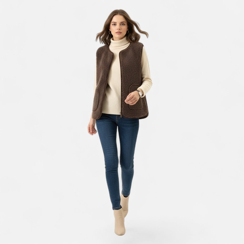 Women's Plush Soft Knit Blend Vest