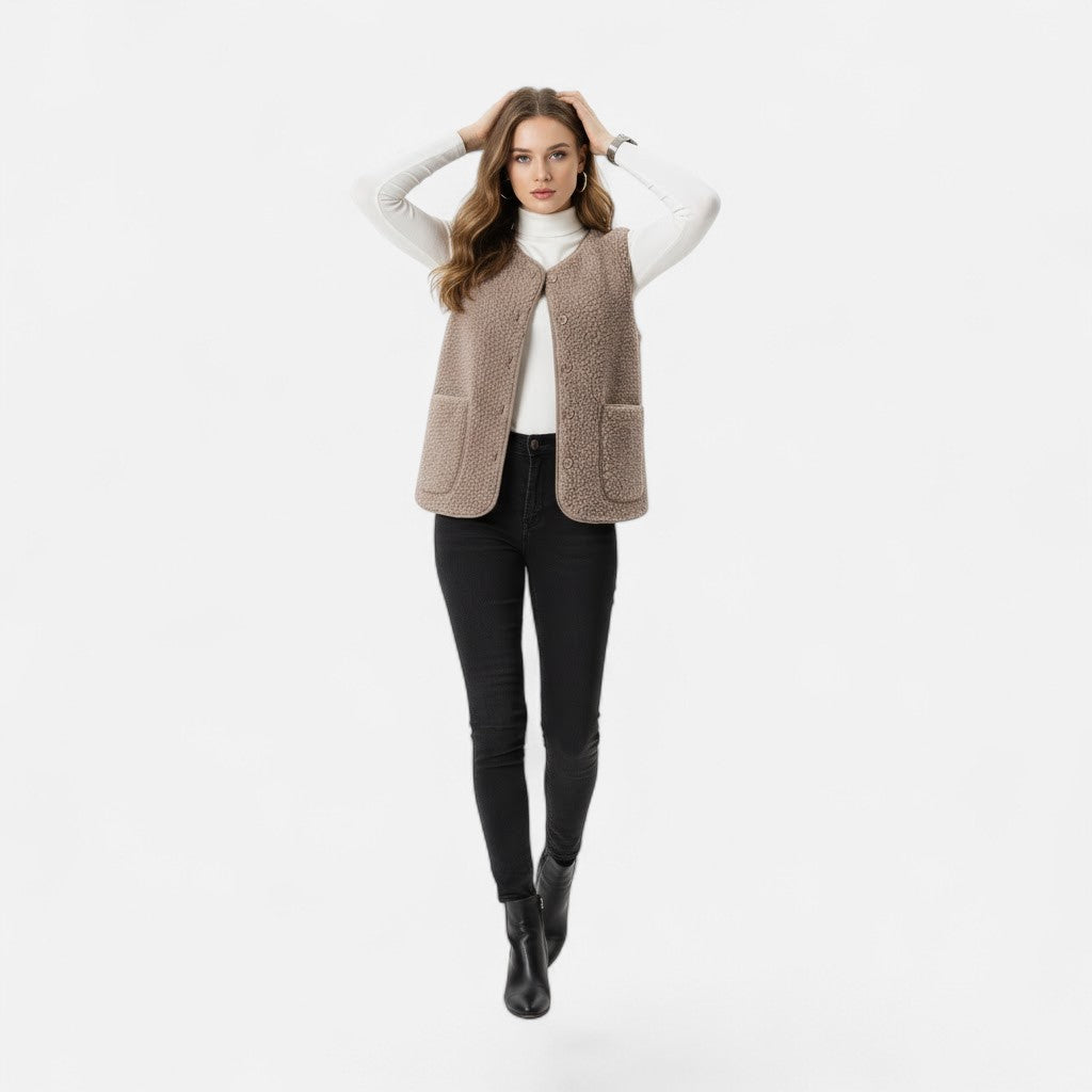 Women's Plush Soft Knit Blend Vest