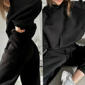 Women's Relaxed Cargo Pocket Hoodie Jogger Set - White