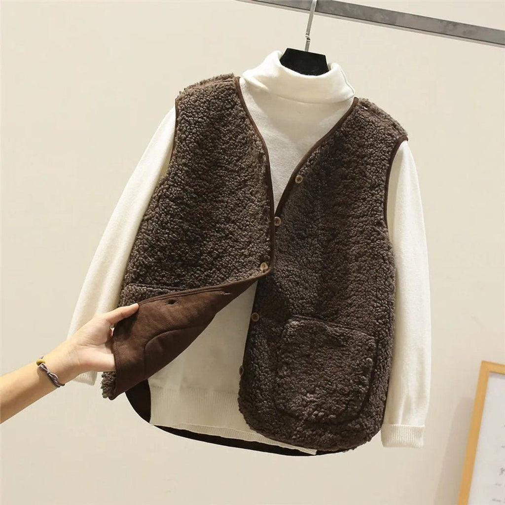 Women's Reversible Sherpa Fleece Vest