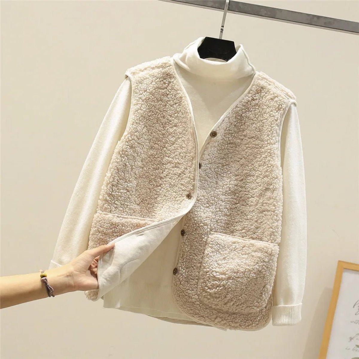 Women's Reversible Sherpa Fleece Vest