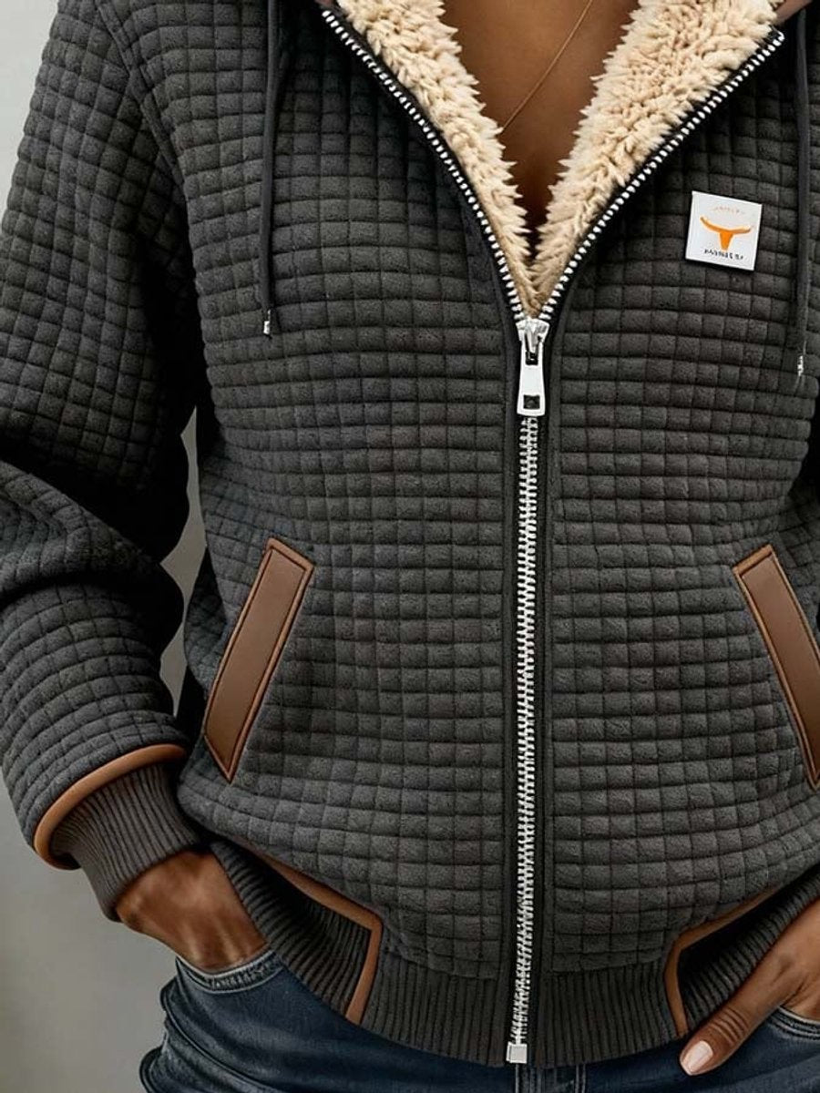 Women's Sherpa-Lined Hooded Quilted Jacket