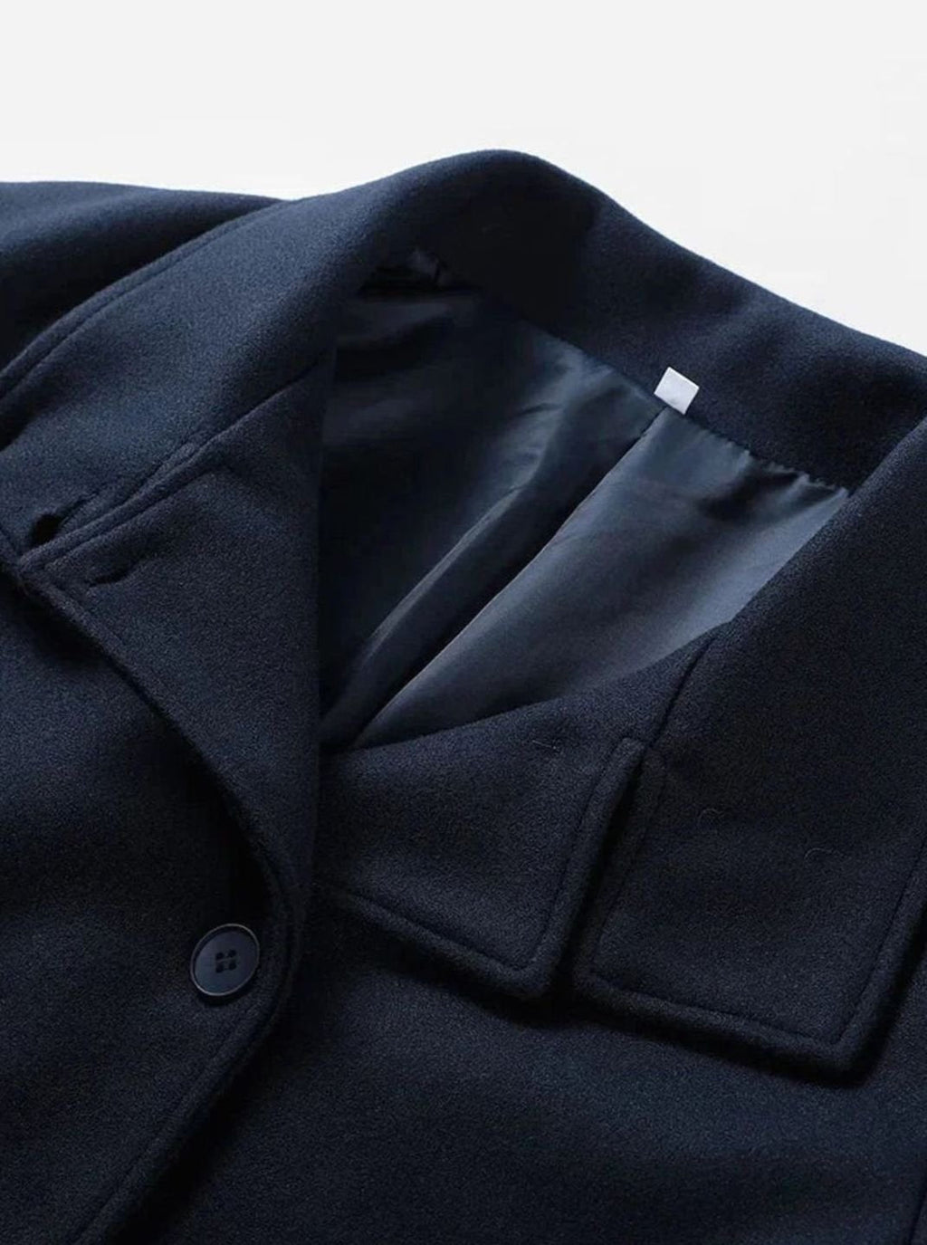 Women's Short Wool-Blend High Collar Button-Up Coat