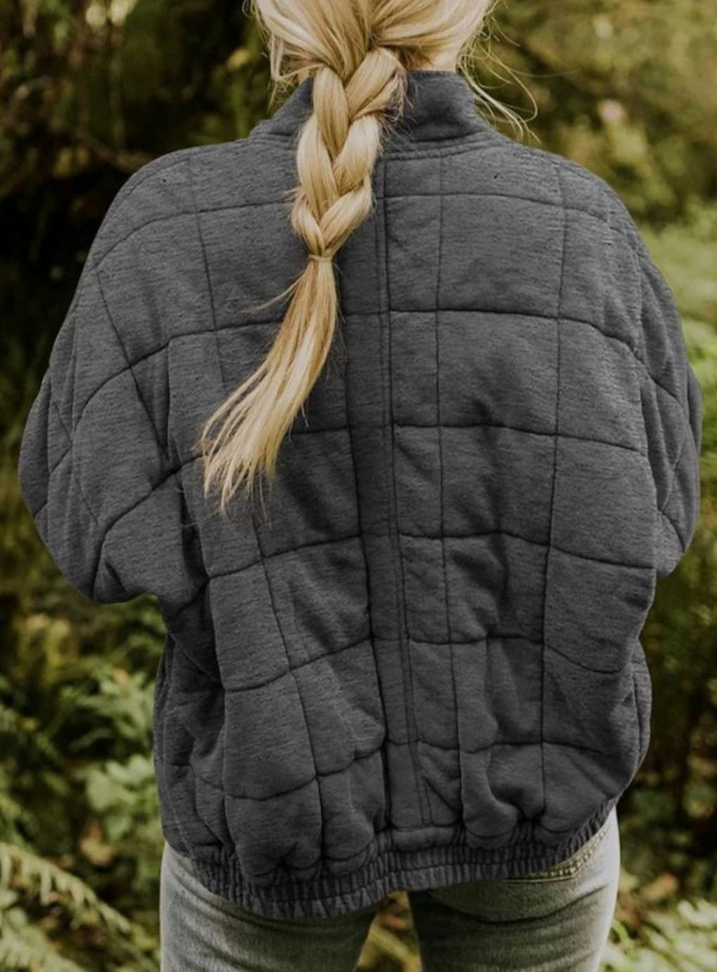Women's Slim-Fit Diamond-Quilted Zip-Up Jacket