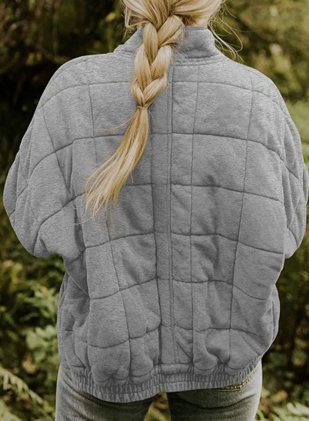 Women's Slim-Fit Diamond-Quilted Zip-Up Jacket